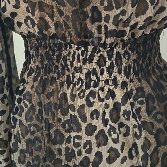 INC International Concepts Brown Tan Bell Sleeve Peplum Blouse - Picture 7 of 12